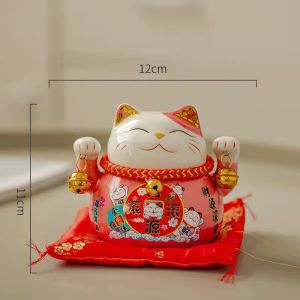Mèo Thần Tài Maneki Neko PHƯƠNG BẢO ÂN Kêu Gọi Khách Hũ Tiết Kiệm Quà Tặng Khai Trương Để BÀn Làm Việc
