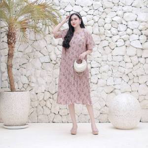 Daster Wanita Busui Lengan Pendek Plisket Premium Motif Kekinian Terbaru 2024 | Dress Viral Tiktok