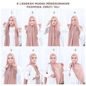 Pashmina Tali Bahan Diamond Crepe Premium 180 x 73 cm Hijab Termurah Kualitas Premium Pashmina Instant by A.R.S Collection