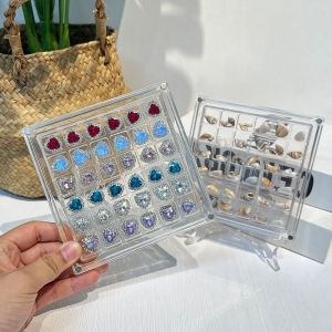 HUIHEYU Stackable ic Seashell Display Box Acrylic Multifunctional Seashell Storage Box Ransparent 36 Grids Beads Collection Box Bead