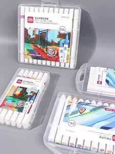 fan Deli Acrylic Marker Pen Waterproof Non-bleed Guka Color Pen Student Art 24 Colors Washable Overlapping Painting Pen