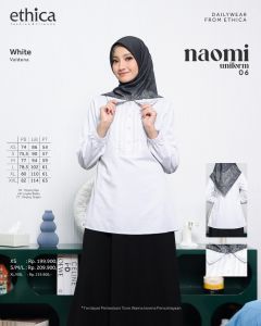 BLOUSE ETHICA NAOMI UNIFORM 06 WHITE TERBARU ATASAN ASN KEKINIAN PREMIUM TERMURAHHH