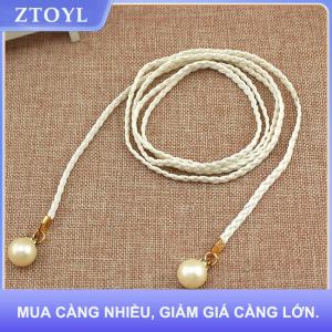 【ZTOYL】 Sáng Tạo Mỏng PU Vành Đai Mô Phỏng Ngọc Trai Đàn Hồi Thắt Lưng Phụ Nữ Ăn Mặc Váy Trang Trí Món Quà Phụ Nữ Vành Đai