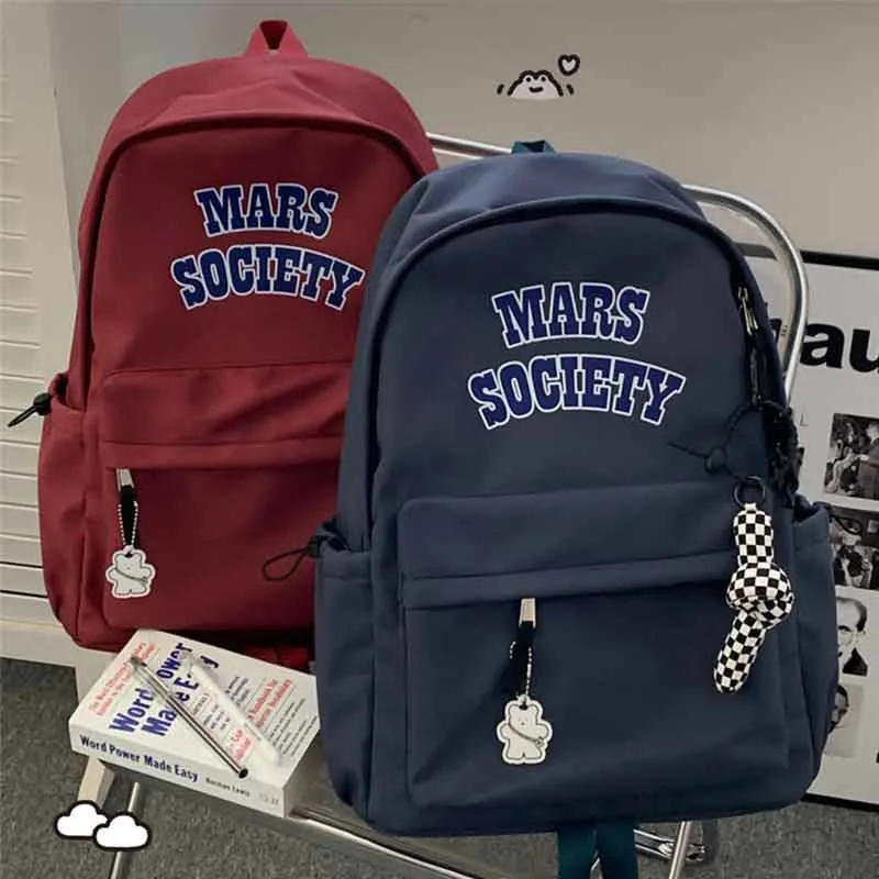 Just Star Japanese Harajuku retro campus backpack large-capacity 
