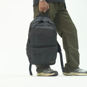 BAPIN Tas Higro Backpack Black Cordura - Tas Ransel Basic Laptop Pria Wanita Sekolah Kantor Kerja