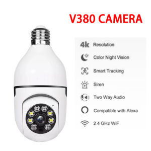 กล้องวงจรปิด360 wifi CCTV HD V380 pro 1080P 8MP 8.0ล้านพิกเซล กันน้ํา เสียงสองทาง Infrared night vision การตรวจจับการเคลื่อนไหว กล้องวงจรปิดระยะไกล ภาพคมชัด