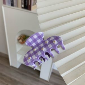 ERYRG ซิรคอน คลอว์ผม Emijay หมวก ปิ่นปักผม คลิปฉลามกรดอะซิติก ปรับแต่ง แบบเกาหลี ปิ่นปักผมประดับคริสตัล สาวๆ