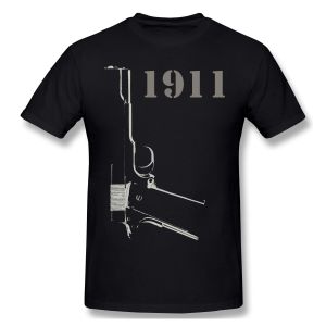 Battlefield T Shirt Red T-Shirt Model 1911 Men Fashion Short Sleeve