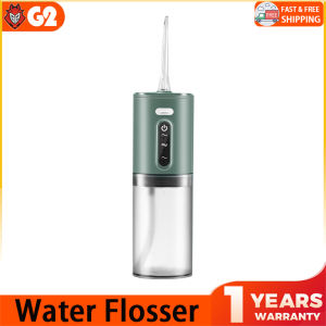G2E Dental Flosses & Sticks 300ML water flosser 3 nozzles 3 levels IPX7 waterproof portable teeth cleaning and rinsing device 水牙线/牙齿冲洗器