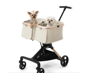 "Local Stock" Twin Pet Cart Outing Double Dog Stroller Folding Double Seat Double Layer Pet Cart Cat Small Dog Pram Pet Carrier Cat Stroller