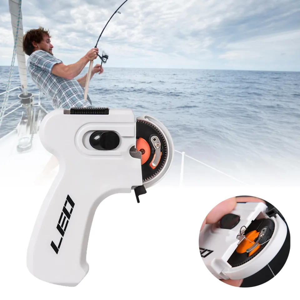Qaao 【HOT】Electric Automatic Multifunctional Hooking Device Fishing  Accessories Fishing Line Winder Portable Bait Fishing Hook Line Tool