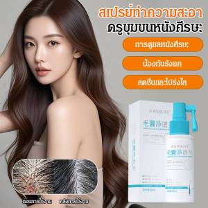 สเปรย์ทำความสะอาดรูขุมขน ควบคุมความมัน ขจัดรังแค บรรเทาอาการคันหนังศีรษะ เอสเซนส์ทำความสะอาดและบำรุงผม头皮护理毛囊净喷剂