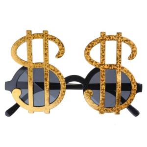 Cute Sunglasses Funny Dollar Shaped Glasses Party Props Toy Party Supplies Holiday Costume Casino Party