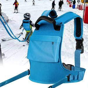 BLACKON Safety Childrens Traction Harness Backpack Lightweight Adjustable Kids Snowboard Harness Auxiliary Trainer Speed Control Kids Ski Training Harness Winter Sports Practice