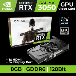 GALAX RTX 3050 8GB GDDR6 128-bit Graphics Card - 1-Click OC | HDMI & DisplayPort