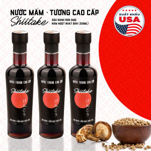 [250ml] Combo 3 Chai Nước Tương Cao Cấp Shiitake Làng Chài Xưa Tự Nhiên Lên Men Từ Nấm Ngọt Shiitake Nhật Và Đậu Nành