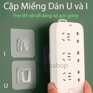 Bộ 2 miếng keo dán kệ nhà tắm chữ U treo tường đa năng - Miếng dán treo tranh treo đồ siêu dính