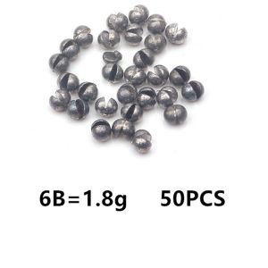 MEEU 0.5-2.1g 50PCS/Set Lead Split Lead Lure Tackle Tools Shot Dispenser Fishing Tackle Fishing Weight