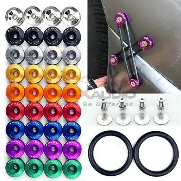 JDM Quick Release Fasteners Kit - Bumper Fender Clips Holders For Universal Car Use