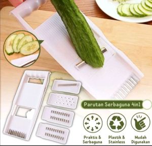 Parutan Serbaguna 4in1 / Fruit and Vegetables Slicer / Alat Pengiris Praktis Untuk Wortel Buah Sayur Kentang Multifungsi / Perlengkapan