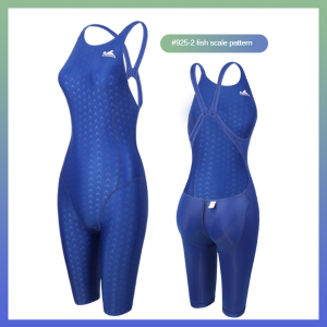 FINA Kneesuit YINGFA Women Competitive Racing Swimsuit Professional Legsuit Reduce Resistance And Improve Swimming Speed Black Athletes Swimwear