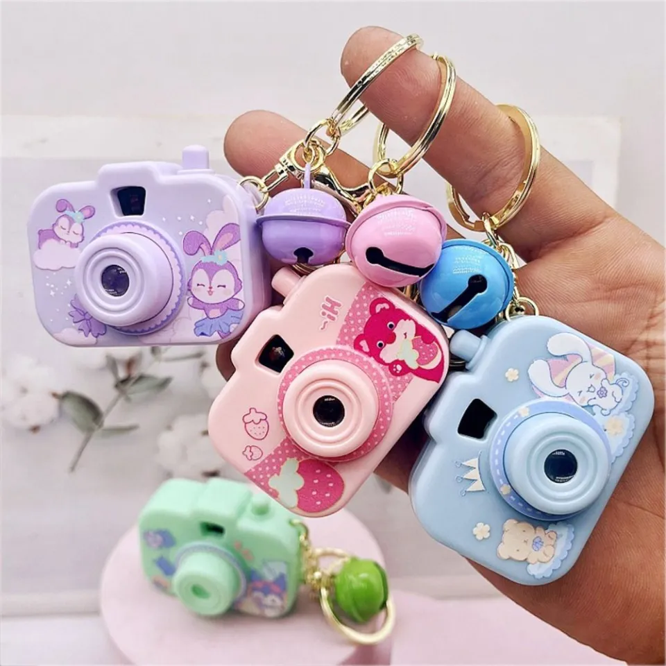 JESSIEM With Flashlight Camera Keychain Hello KT Projection Camera