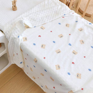 New Cartoon Pure Cotton Baby Blanket Newborn Swaddle Towel Soft Breathable Small Quilt Sleeping Cover