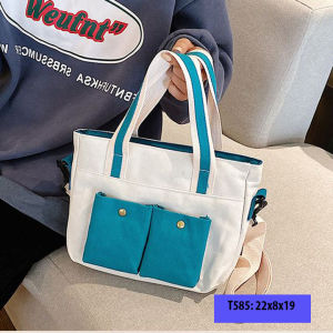 Túi xách tote vải đeo chéo đi học đi làm đẹp đơn giản phong cách hàn quốc T585