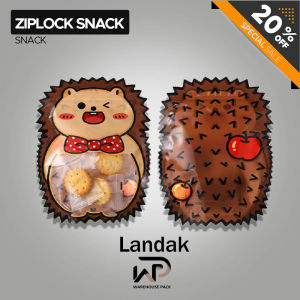 Ziplock Snack Motif Animal | Standing Pouch Zipper Bag Animal | Plastik Klip Makanan Candy | Goodiebag Snack Hadiah Ultah Ulang