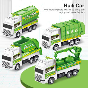 waqajh Kids Toys Car Inertia Sanitation Truck Models Pull Back Engineering Vehicle Fire Engine Boys Toys For Children Gift