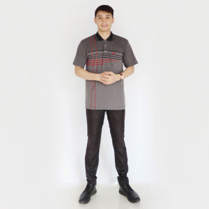 Noveli wear - Kaos Polo Pria Distro Motif Batik Lengan Pendek Saku Dewasa / Kaos Kerah Pria