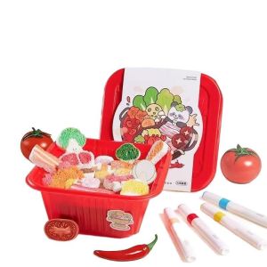 Children Kitchen DIY Toys Magic Hot Pot Bubble Pinching Painting Educational Gifts Role-playing Toys