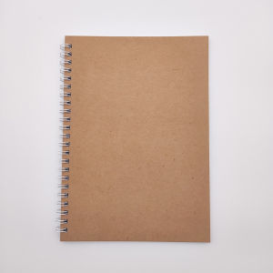 Double Metal Ring A5 Spiral Notebook Aesthetic notepad personalized 60 Sheets Kraft Cover school office stationery supplies