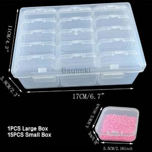 [COD] Bsuimki กล่องเก็บภาพปักลายด้วยเม็ดเพชรแบบทำมือกล่องเก็บเครื่องประดับตกแต่งเล็บลายโมเสกพลอยเทียม