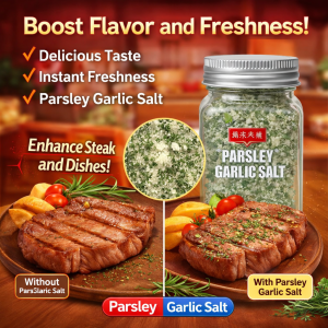 【Instant Flavor Boost】0-Calorie Parsley Garlic Salt A Must-Have For Steak Salad Parsley Garlic Salt 0 Fat-boiled Vegetables Fitness Light Food Seasoning