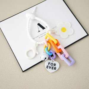 YAFEN 1Pcs Fashion Color Sunflower Keychains Bag Pendant Car Key Rings Headset Case Decorations Accessories