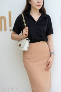 Chân váy công sở đẹp dáng bút chì dài 2 lớp xẻ tà sau váy bút chì dài