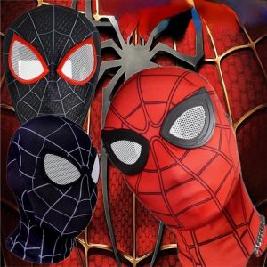 Spiderman Mask Superhero Miles Morales Parker Spider Man Cosplay Masks Spider Helmet Halloween Costume Props Adult Children Gift