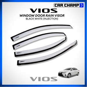 Toyota Vios 2019 to 2026 INJECTION Black White Window Door Rain Visor Thailand Quality Car Accessories