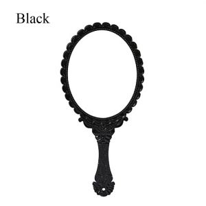 AN249 Portable Retro Creative Handhold Mirrors Pattern Handle Lace Mirrors Makeup Mirrors
