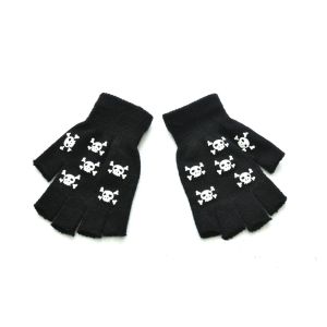 Adult Horrible Full Finger Gloves Unique Half-finger Gloves Party Halloween Luminous Mittens Hand Bone Warmer Male Skull Female Skeleton Fashion Accessories