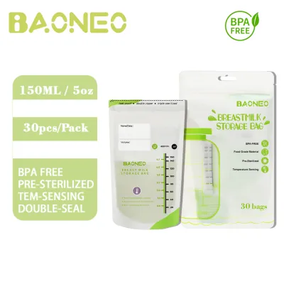 BAONEO Breast Milk Storage Bags BPA-Free 30Pcs 150ml/5oz