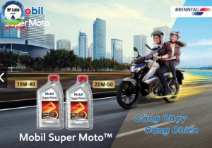 Nhớt Mobil Cho Xe Số 20w50 0.8L- Mobil Super Moto 20w50 thông dụng cho mọi loại xe số