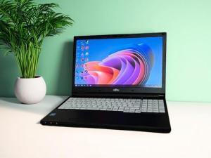 Fujitsu A577/S 15.6นิ้ว Intel Core 3865U 1.80GHz RAM 4GB HDD 500GB พร้อมกล้องหน้าและคีย์บอร์ดแยกตัวเลข