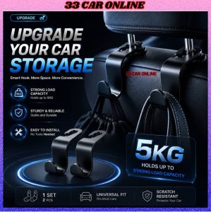 2PCS Universal Car Seat Hanger Headrest Holder Hook Strong ABS Automobile Accessories Groceries Handbag Umbrella