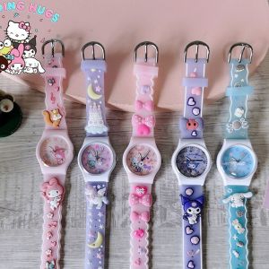 Cute Laurel dog、Kuromi、Melody 、Waterproof High Quality for Strap Silicone Strap Childrens Watch