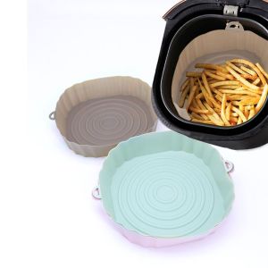 ESFDGL Round 20cm Baking Accessories Reusable Pot Liner Air Fryer Tray Oven Pan Mat Baking Tray Kitchen Accessories