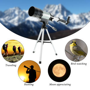 (Free Sport Watch) Phoenix F30070M 15X/150X HD Professional Telescope Monocular Space Astronomical Telescope Spyglass (300/70mm) with Aluminum Tripod Kids Toys Christmas Gift for Moon Jupiter Beginners