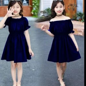 Baju Dress Anak Perempuan Usia 7 8 9 10 Tahun Casual Dres Sabrie Kid