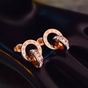 anting tindik ctr mata zircon titanium vintage style trending fashion korea rose gold tahan luntur dan anti karat